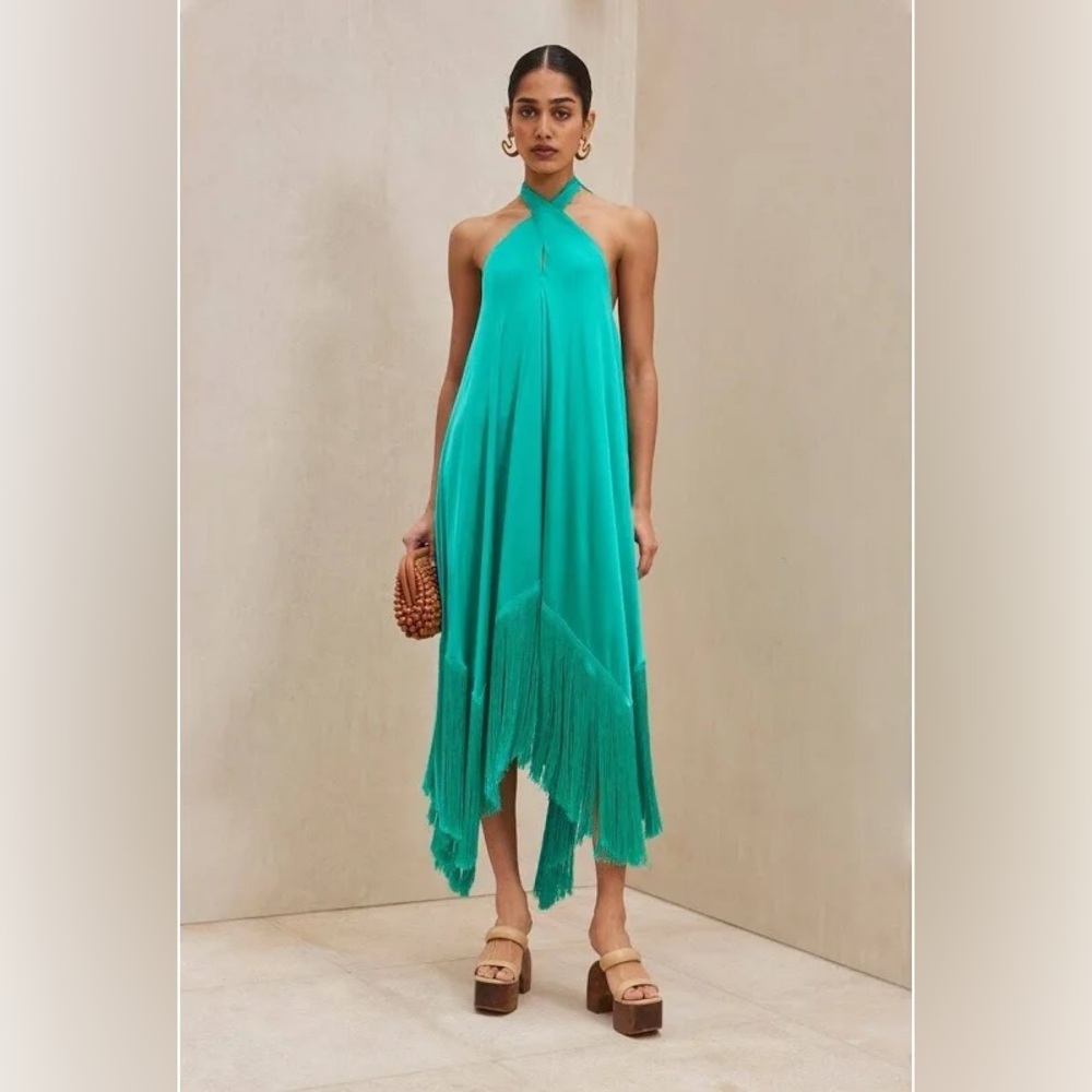 Cult Gaia | Ali Fringe Silk Maxi Dress - Picture 5 of 7